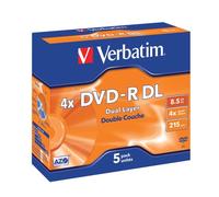 Verbatim 43543 4x Dual Layer DVD-R - Jewel Cased 5 Pack