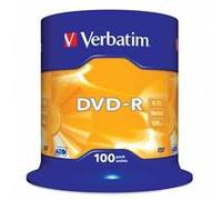 Verbatim (43549) DVD-R 16X 100 Pack Spindle 4.7GB Matt Silver