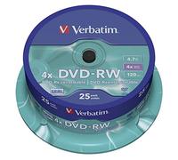 Verbatim 43639 4.7GB DVD-RW - Spindle 25 Pack