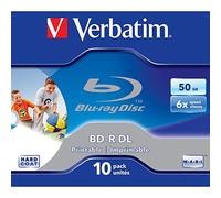 Verbatim 43736 BD-R DL 50GB 6x Printable - 10 Pack Jewel Case