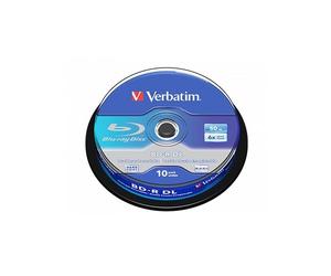 Verbatim 43746 BD-R Dual Layer 50GB 6X White Blue 10 Pack