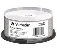 Verbatim 43750 BD-R DL 50GB 6X Printable 25pk