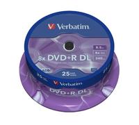 Verbatim DVD + R Double Layer Matt Silver 8x 8.5GB Spindle Pack of 25