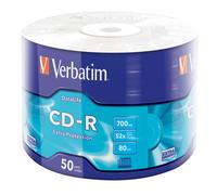 Verbatim 43787 52X 700MB 50Pk CD-R Extra Protection Wrap Spindle - Matt Silver