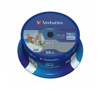 Verbatim (43811) BD-R SL Datalife 25GB 6X 25 Pack Spindle Wide Printable NO ID