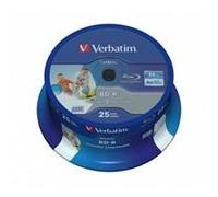 Verbatim (43811) BD-R SL Datalife 25GB 6X 25 Pack Spindle Wide Printable NO ID