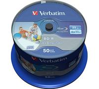 Verbatim 43812 25GB 6x BD-R SL Datalife Inkjet Printable - 50 Pack Spindle