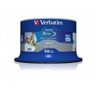 Verbatim (43812) BD-R SL Datalife 25GB 6X 50 Pack Spindle Wide Printable No ID
