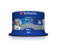 Verbatim (43812) BD-R SL Datalife 25GB 6X 50 Pack Spindle Wide Printable No ID