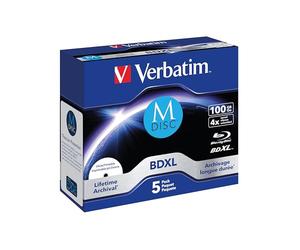 Verbatim 43834 100GB 4x MDISC BDXL archival - 5 pack JC