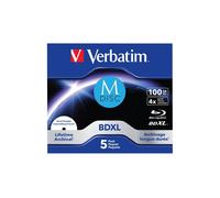Verbatim 43834 Blank Blu-ray Disc Bdxl 100 Gb 5 Pc(s) in Silver Verbatim Silver