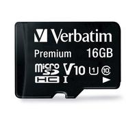 Verbatim Premium 44082 Class 10 MicroSDHC Card 16GB - Black