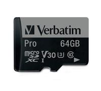 Verbatim Pro 64GB MicroSDXC UHS Class 10 memory card