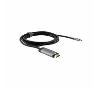 Verbatim 49144 video cable adapter 1.5 m USB Type-C HDMI Black Silver
