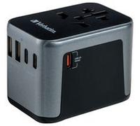 VERBATIM 49545 UNIVERSAL TRAVEL ADAPTER QC 2X USB 2X C