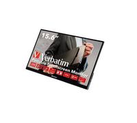 Verbatim PMT-15 Portable Monitor with Touchscreen, 15.6" 1080P Full HD @ 60Hz, HDMI/Type-C/USB-C for Laptop/PC/Mac/PS3/4/5/Xbox/Phone - Works with Windows, Mac OS & Android