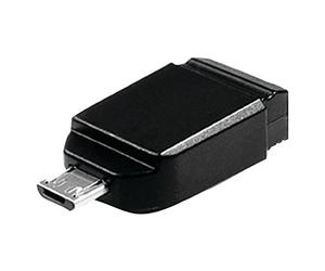Verbatim 49821 16GB NANO USB Drive with Micro USB Adapter