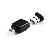 Verbatim 49822 32GB NANO USB Drive with Micro USB Adapter, Black