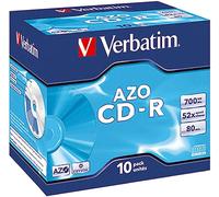 Verbatim 52x CD-R Super Azo 700MB Crystal Blank CD's 10 Pack Jewel Case New