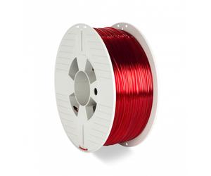 Verbatim 55054 3D printing material Polyethylene Terephthalate Glycol (PETG) Red, Transparent 1 kg