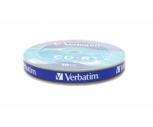 Verbatim 700MB CD-R Extra Protection Discs, 52x, 10 Pack Wrap Spindle