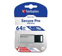 Verbatim 98666 64GB Secure Pro USB 3.0 Flash Drive