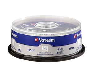 Verbatim 98809 M-DISC BD-R 25GB / 1-4x, 25-Disc Cakebox