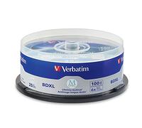 Verbatim 98900 M-disc BD-R 25GB 4X with branded surface, 5 pieces coated, BDXL, 100 Gbit 25-disc blue