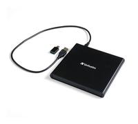 Verbatim 98938 External Slimline Usb 2.0 Mobile Cd/dvd Writer - Black