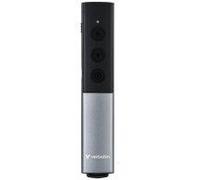 Verbatim Agenda Wireless Presenter With Red Laser Pointer, Up To 100m Wireless Range, Dual USB-A and USB-C Receiver For Universal Compatibility, Plug And Play, Grey / Black