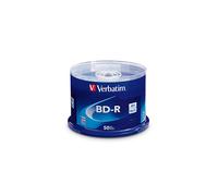 Verbatim BD-R 25GB 16X Blu-ray Recordable Media Disc - 50 Pack Spindle
