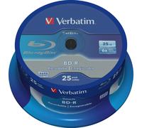 Verbatim BD-R 25GB Blu-ray Discs 6x HardCoat DataLife Retail Various Packs