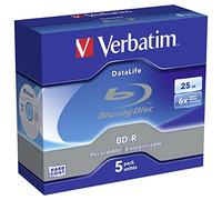 Verbatim BD-R Datalife SL 25GB 6x Wide Printable/Non-Printable 5/10/25/50 Pk