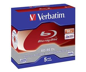 Verbatim BD-R Dual Layer - Blu-ray Disc 50 GB, 6x Burning Speed, Jewel Case, 5-Pack