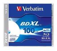 Verbatim BDXL 100GB 4X White Inkjet Printable, Hub Printable - 1pk Jewel Case, 43790