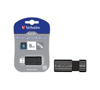 Verbatim Black 8Gb Pinstripe Usb Drive - 49062