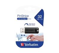Verbatim Pinstripe Flash Drive 3.0 32GB Black - 49317