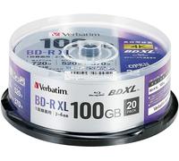 Verbatim Blu-ray Disc 20 Spindle BD-R XL Printable 100GB 4X Speed VBR520YP20SD4