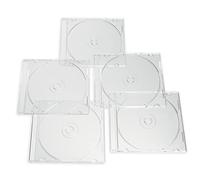 Verbatim CD DVD Blu-Ray Clear Slim Jewel Cases, 5.2 mm - 25 Pack