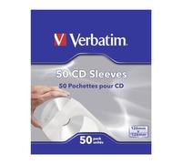 Verbatim CD envelopes - 50 pieces - CD sleeves - cases for blank CDs - protection against dust & dirt - CD protection sleeves with window - sealable paper sleeves for CD & DVD & Blu-Ray