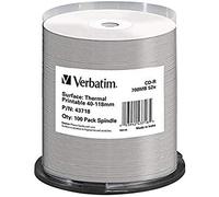 Verbatim CD-R 700 MB - 52x Burning Speed, Blank CDs, Thermally Printable - No ID