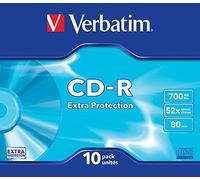 Verbatim CD-R 80/700MB Slim Case, Pack of 10