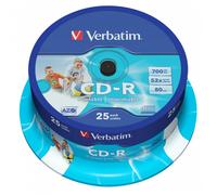 Verbatim CD-R Inkjet Printable Discs 52x 700MB Full Range Various Packs