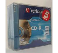 Verbatim CD-R80 Lightscribe 5 Pack CDR / 52x / 700MB / 80Mins - New & Sealed