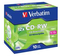 Verbatim CD-RW Rewritable Blank CDs 700MB 12x Full Range Various Packs