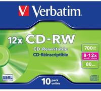 Verbatim CDRW-80 (8-10x) 10pk Jewel Case