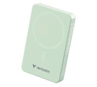 Verbatim Charge 'n' Go Essentials Power Bank MagSafe 10000mAh 15W Magnetic PD 20W Fast Charge with LED Indicator for iPhone 16/15/14/13/12 Pro/Pro Max, Includes USB-C to USB-C Cable, Green
