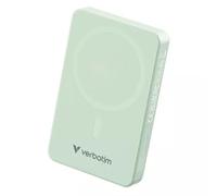 Verbatim Charge 'n' Go Essentials Power Bank MagSafe 10000mAh 15W Magnetic PD 20W Fast Charge with LED Indicator for iPhone 16/15/14/13/12 Pro/Pro Max, Includes USB-C to USB-C Cable, Green