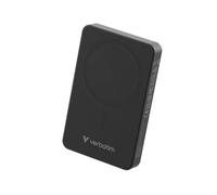 Verbatim Charge 'n' Go Essentials Power Bank MagSafe 10000mAh 15W Magnetic PD 20W Fast Charge with LED Indicator for iPhone 16/15/14/13/12 Pro/Pro Max, Includes USB-C to USB-C Cable, Black