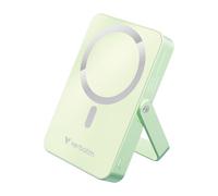 Verbatim Charge 'n' Go MagSafe Power Bank 10,000mAh Green 15W Magnetic - PD 22W Fast Charge LED Indicator & Foldable Stand for iPhone 16/15/14/13/12 Pro/Pro Max - Includes USB-C Cable